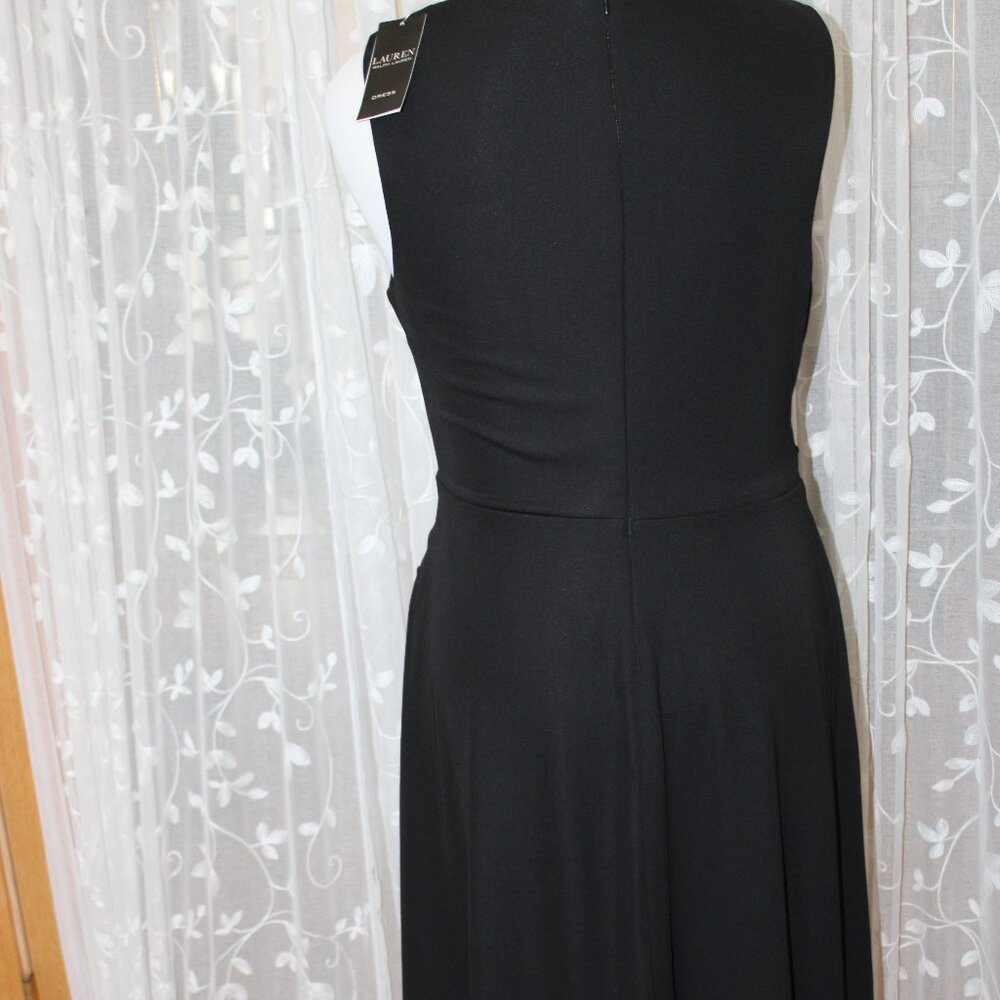 Ralph Lauren NWT $125. Women Black Dress 14 Sleeveless Fit &Flare Cocktail Lined - Picture 6 of 9